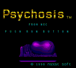 Psychosis title screen for TurboGrafx-16